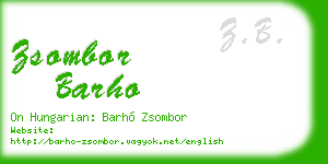 zsombor barho business card
