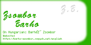 zsombor barho business card